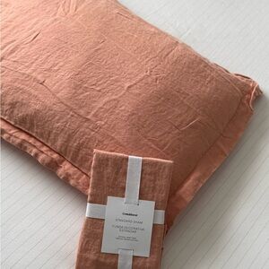 Aire Natural Hemp Terracotta Standard Bed Pillow Sham Crate & Barrel